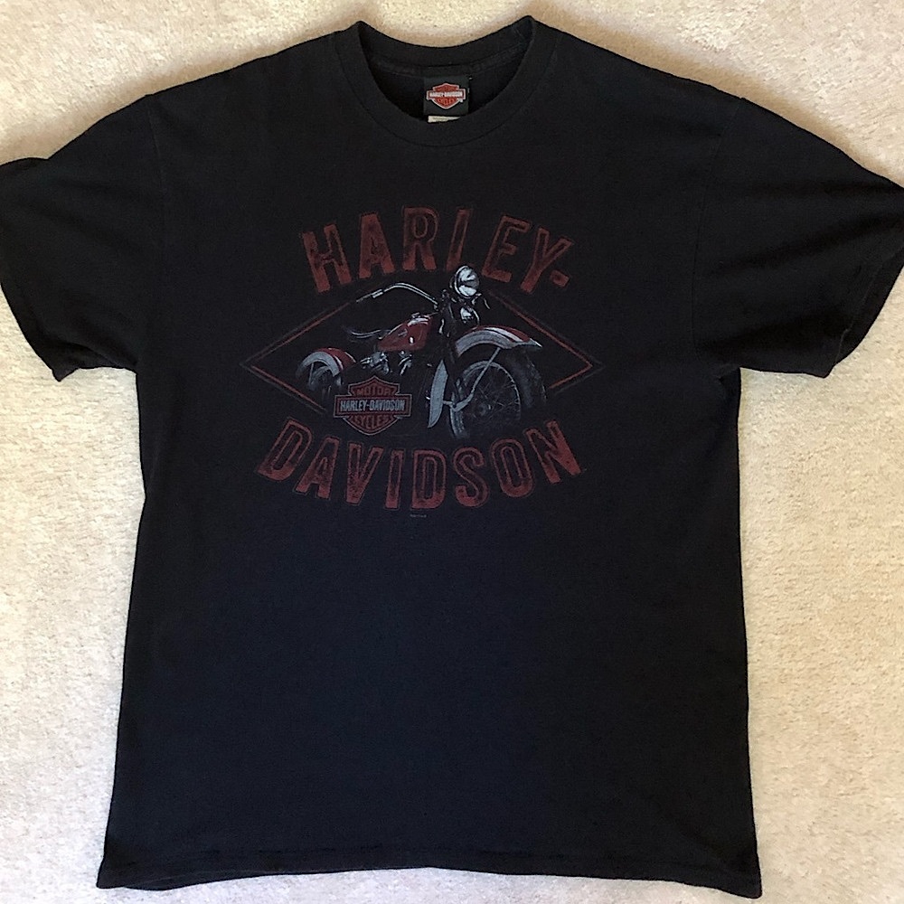 Harley Davidson Black Logo Tee Size Large